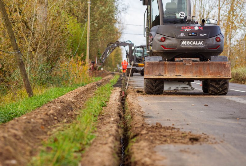 tranchées mécanisées génie civil - Odéon Réseaux