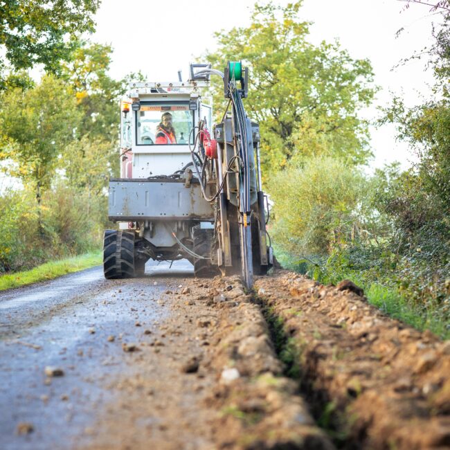 tranchées mécanisées génie civil - Odéon Réseaux